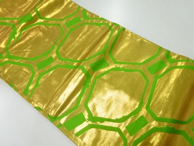 JAPANESE KIMONO / ANTIQUE NAGOYA OBI / WOVEN ABSTRACT